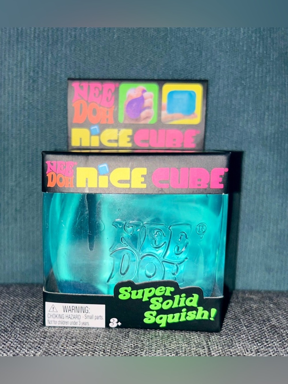 Blue NeeDoh Nice Cube Super Solid Squish 2.5” NIB - Picture 8 of 11